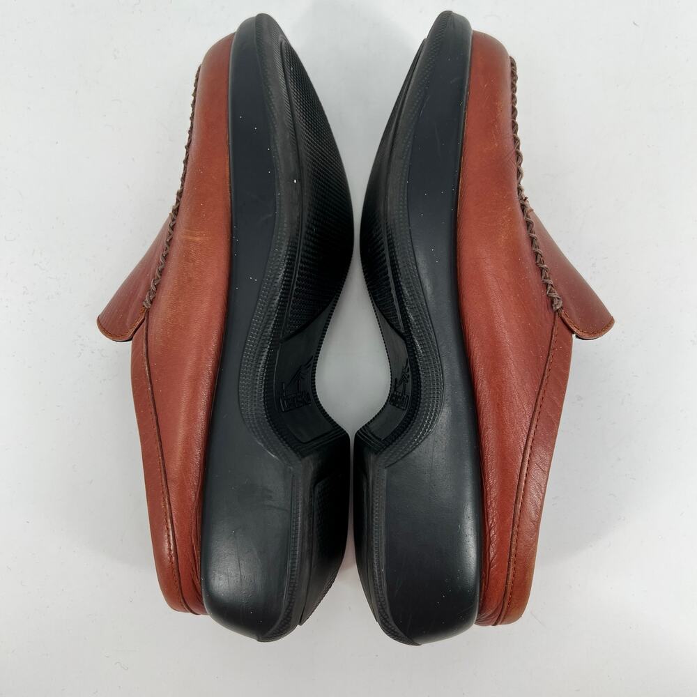 Vintage Y2K Dansko Mule Clog Women EU 39 US 8.5-9 Cognac Brown Leather FLAW READ - Picture 8 of 11